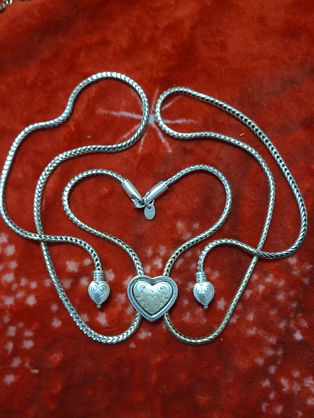 Vintage Brighton Adjustable Necklace Heavy Silver Plating)